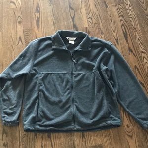 Columbia fleece zip front jacket with pockets, XL